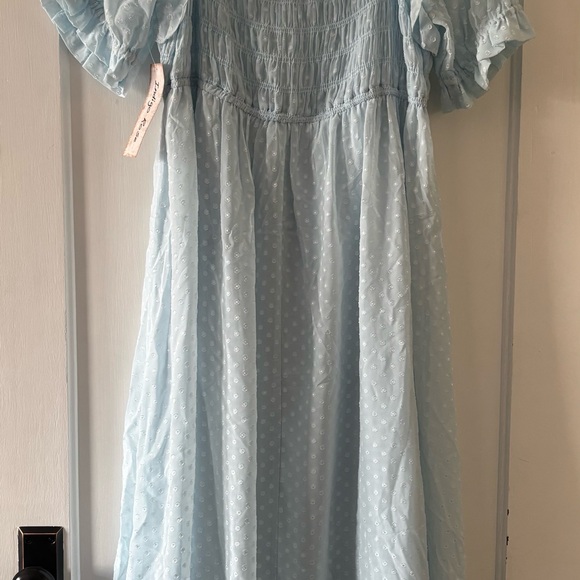 Light Blue Smocked Dress - Picture 2 of 4